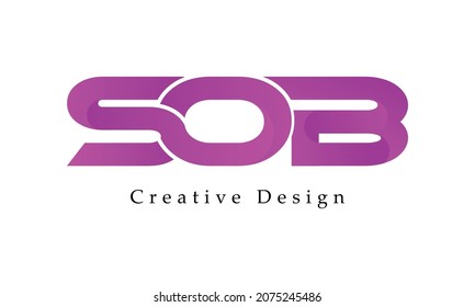 Letra Slogan logo SOB elementos de plantilla de diseño de iconos