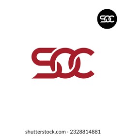 Diseño de logotipo de monograma SOC para carta
