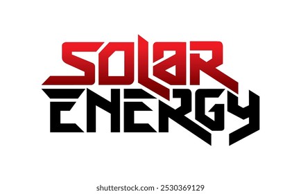 letter solar energy design vector