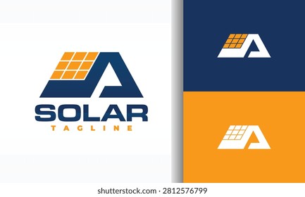 Letter A Solar Panel Logo