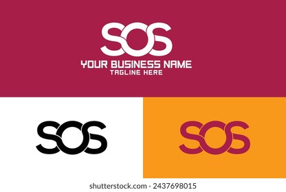 Letter SOS Logo Design, SOS logo symbol