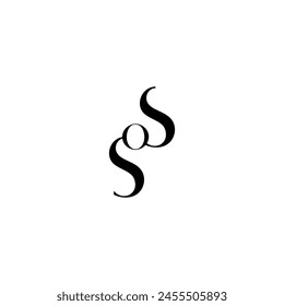 letter SOS logo,SOS logo design,sos  monogram logo design,letter OSS logo vector template.