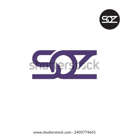 Letter SOZ Monogram Logo Design
