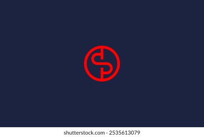 letter sp with circle logo icon design vector design template inspiration