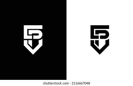 Design-Vorlage für das Logo des Letter SP