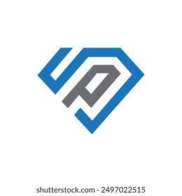 Plantilla de Vector del diseño del logotipo de SP de la letra, logotipo de SP inicial, ps inicial
