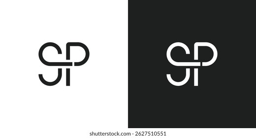Letra SP Vector de Diseño de Logo