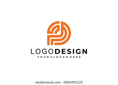 Letter SP logo template. Modern elegant logotype