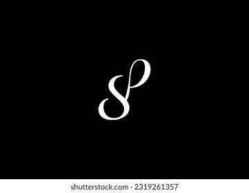 Letter SP luxury logo design vector. SP logo, letter logo design, abstract sp, clean and modern style. Professional and Minimalist Letter SP Logo Design with white color