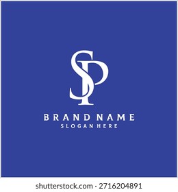 Letter SP Monogram Logo Design Vector Template
