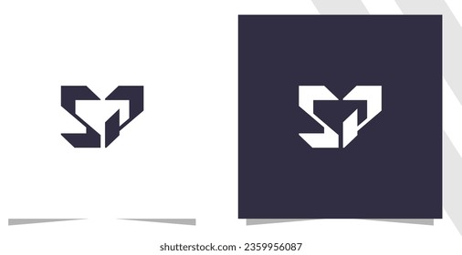 letter sp ps logo design
