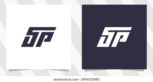 letter sp ps logo design vector