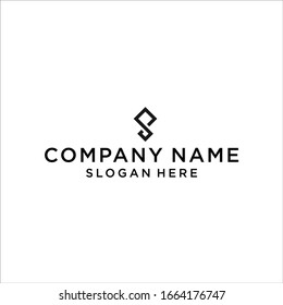 letter sp square logo design vector illustration template