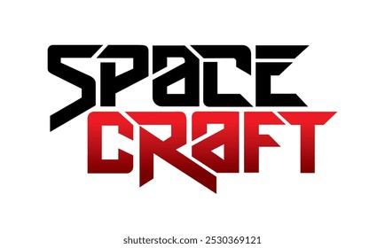 letter space craft design vector