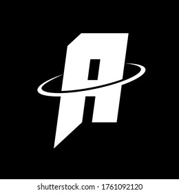 Letter A Space Logo Vector Art Design Type
