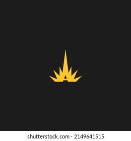 letra A ilustración de vector de chispa