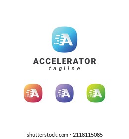 Letter A Speed Booster Logo