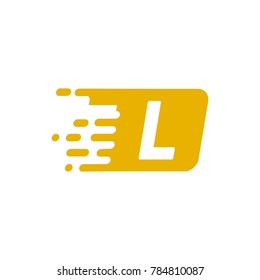 letter with speed box logo eps 10