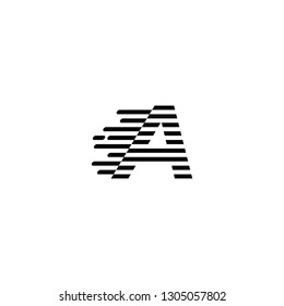 Letter A Speed Logo Design Element