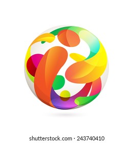 I letter sphere volume logo