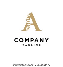 Letter A Spine Logo icon vector