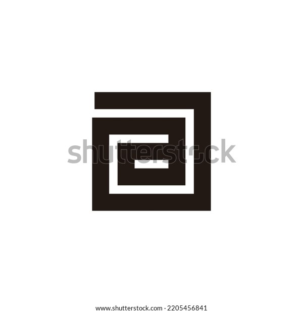 Letter Spiral Double Square Geometric Symbol Stock Vector (Royalty Free ...