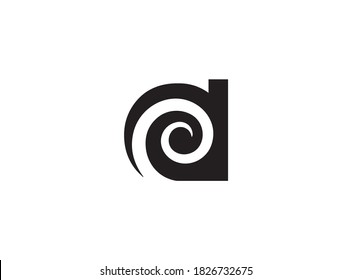 Letter A spiral logo design. Icon 