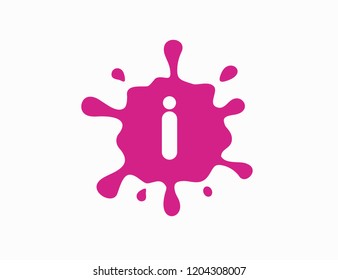 Letter I splash initial logo