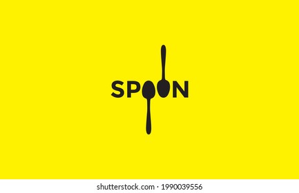 letter spoon with shape spoon logo symbol vector icon illustration graphic design