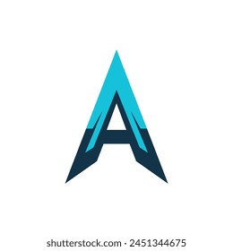 letter A sport logo vector illustration template design