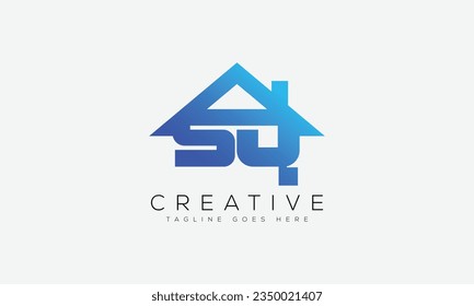Letter SQ logo design template vector illustration.