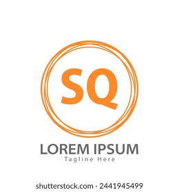 letter SQ logo. SQ. SQ logo design vector illustration for creative company, business, industry

