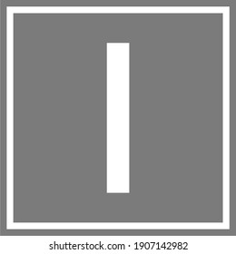 Letter I with square box Logo design, Creative Vector Template symbol. modern alphabet font