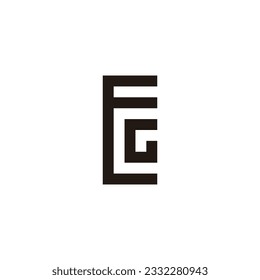 Letra EG símbolo geométrico cuadrado símbolo simple vector