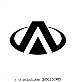 Letter A , square geometric symbol simple logo vector