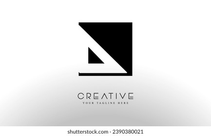 Letter A square logo design template sign