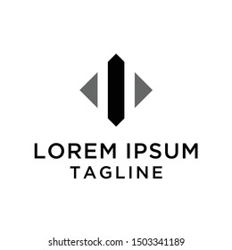 Letter I square Logo Template