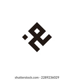 Letter A square, unique geometric symbol simple logo vector