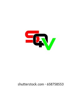 letter S,Q,V logo vector