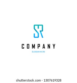 Letter SR Abstract Monogram Branding Creative Business Logo 