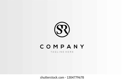 Letter SR Circle Modern Business Abstract Creative Logo