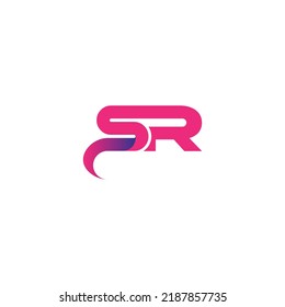 Letter SR Farblogo. SR Logo Design, Vektorgrafik.