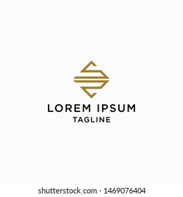 Letter SR initial Logo Icon Design Template. Gold, luxury, elegant flat vector