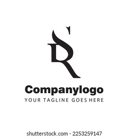 letter sr for logo company design