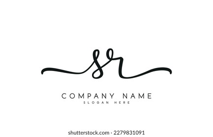 
Buchstabe SR Logo Design Handschrift Signatur Stil Vektorvorlage.