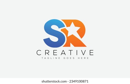 Letter SR logo design template vector illustration.