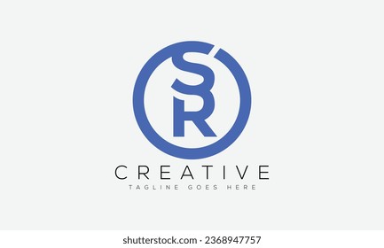 Letter SR logo design template vector illustration