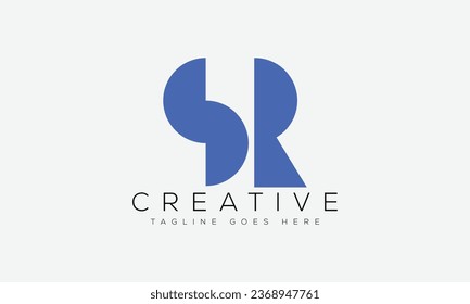 Design-Vorlage für das Logo von Letter SR, Vektorgrafik