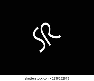 letter SR logo design vector template