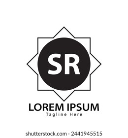 letter SR logo. SR. SR logo design vector illustration for creative company, business, industry
